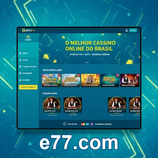 Acesso oficial ao e77.com com suporte