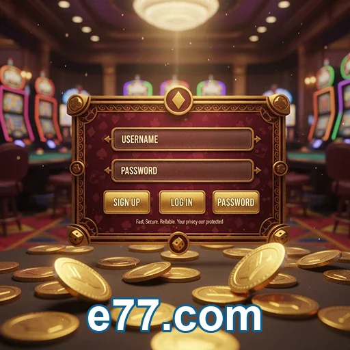 Celular com e77.com em pausa curta e acesso seguro